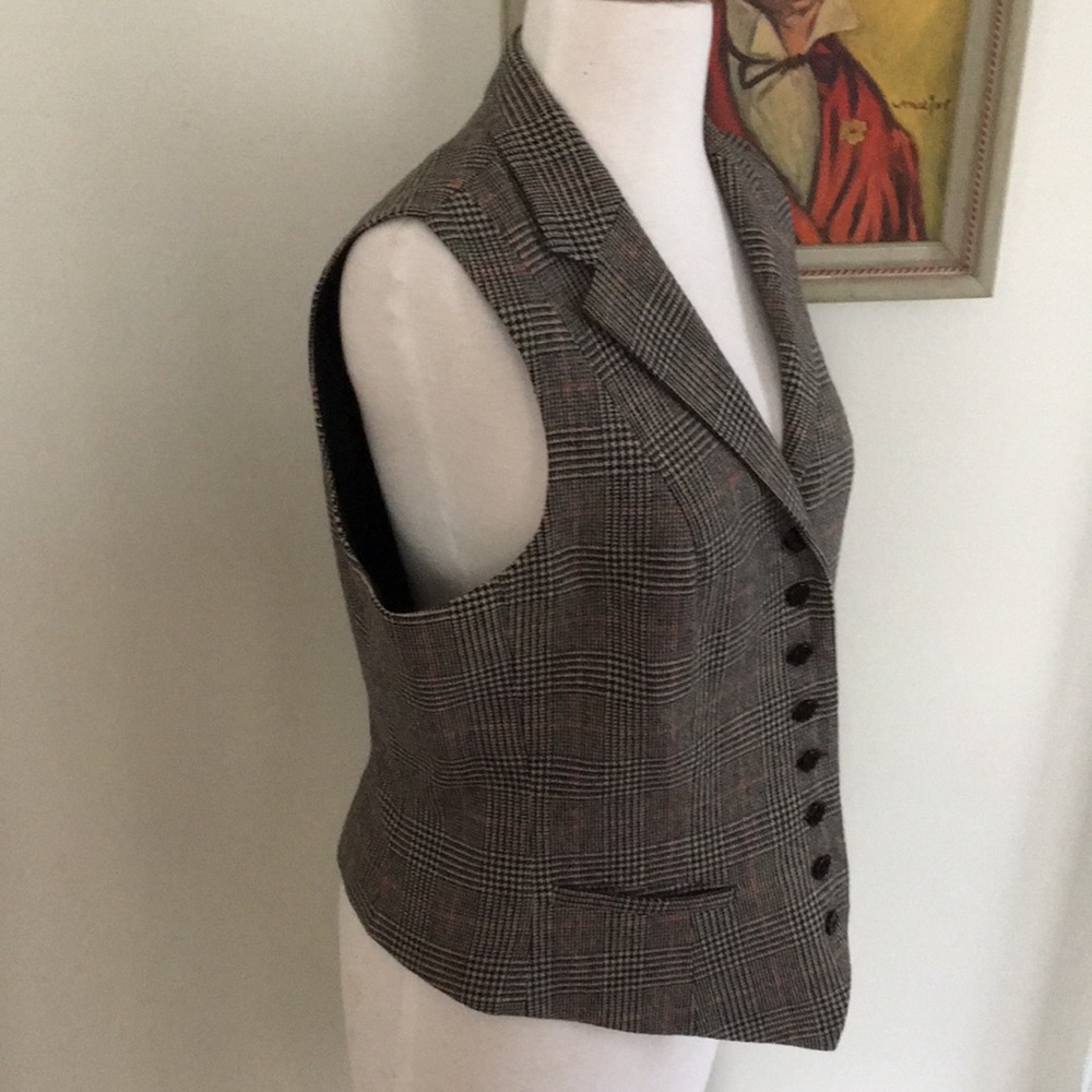 Lauren Ralph Lauren wool plaid vest 10P - Picture 2 of 5